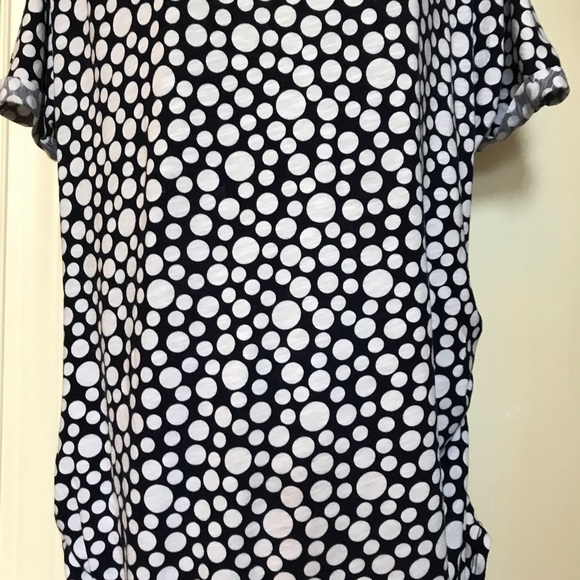 C Est 1946 navy with white polka dots tunic style top or short dress Sz large - Picture 8 of 11